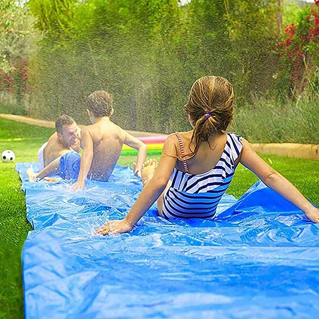 8M Giant Surf Water Slide Fun Lawn Water Slides Pools For Kids Summer PVC Games Center Backyard Outdoor Children Adult Toys 2