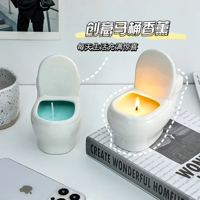 Creative toilet scented candles niche romantic candles evil funny