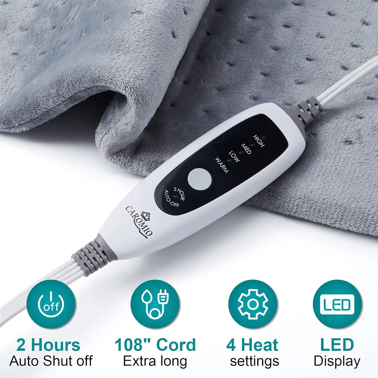 Heating Pad for Back Pain Relief 33"x17" Extra Large Electric Heating Pads for Cramp Neck and Shoulder, Moist & Dry Heat Therapy