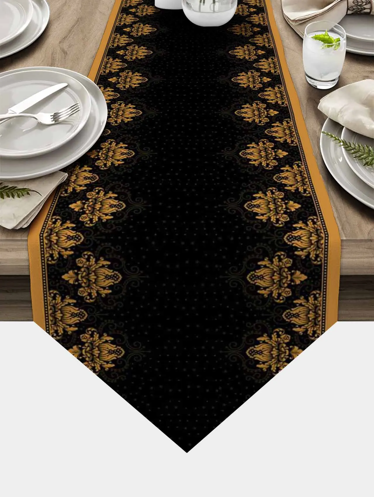 Soild Table Runner Nordic Decorative Style Table Runner Flower Pattern Table Runner for Hotel Home Dinner Table Cloth Wedding