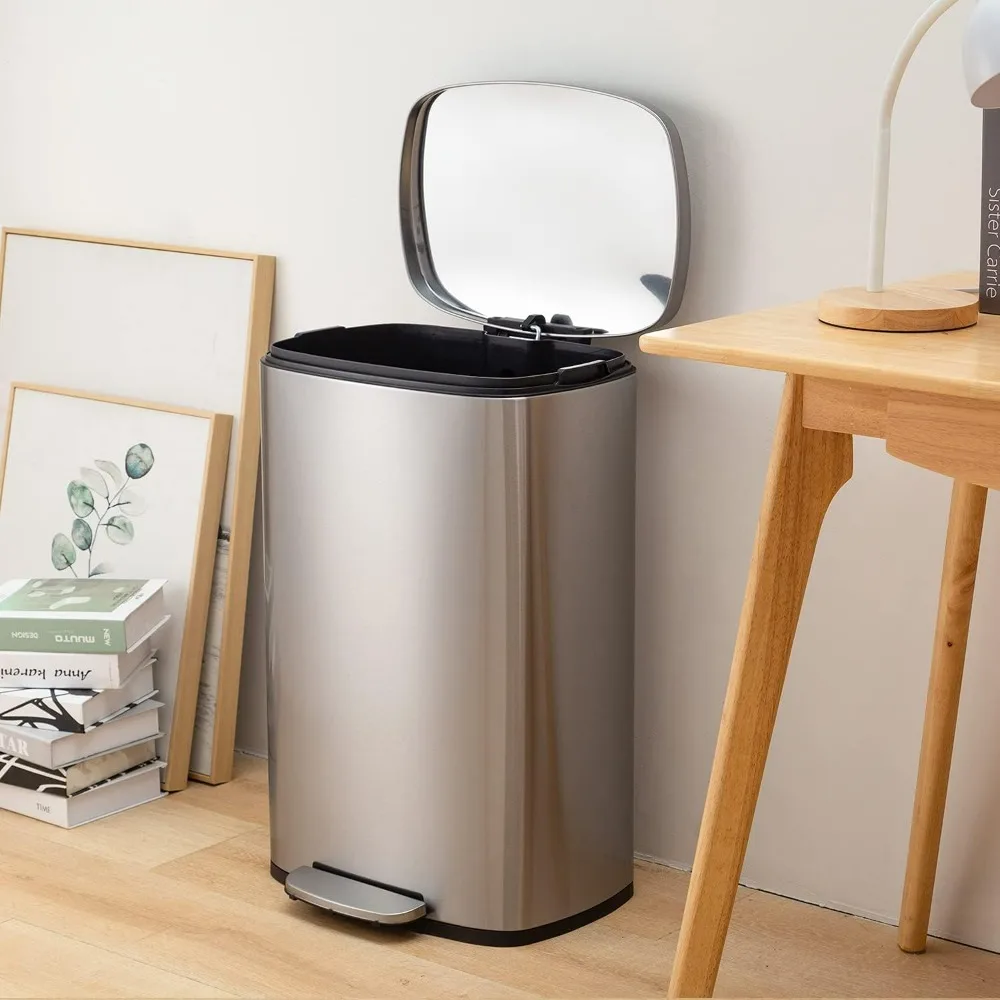 13-Gallon Stainless Step Trash 2