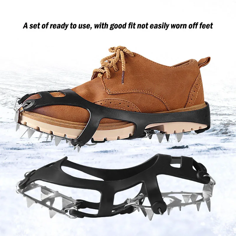 18 Teeth Ice Gripper Spike for Shoes Winter Outdoor Anti-Slip