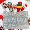 5Pc Christmas 3D Nail Molds 4*2cm Carv Mold Santa Claus/Gingerbread Man/Christmas Tree Resin Template(5Pc Christmas Charms Gift) 6