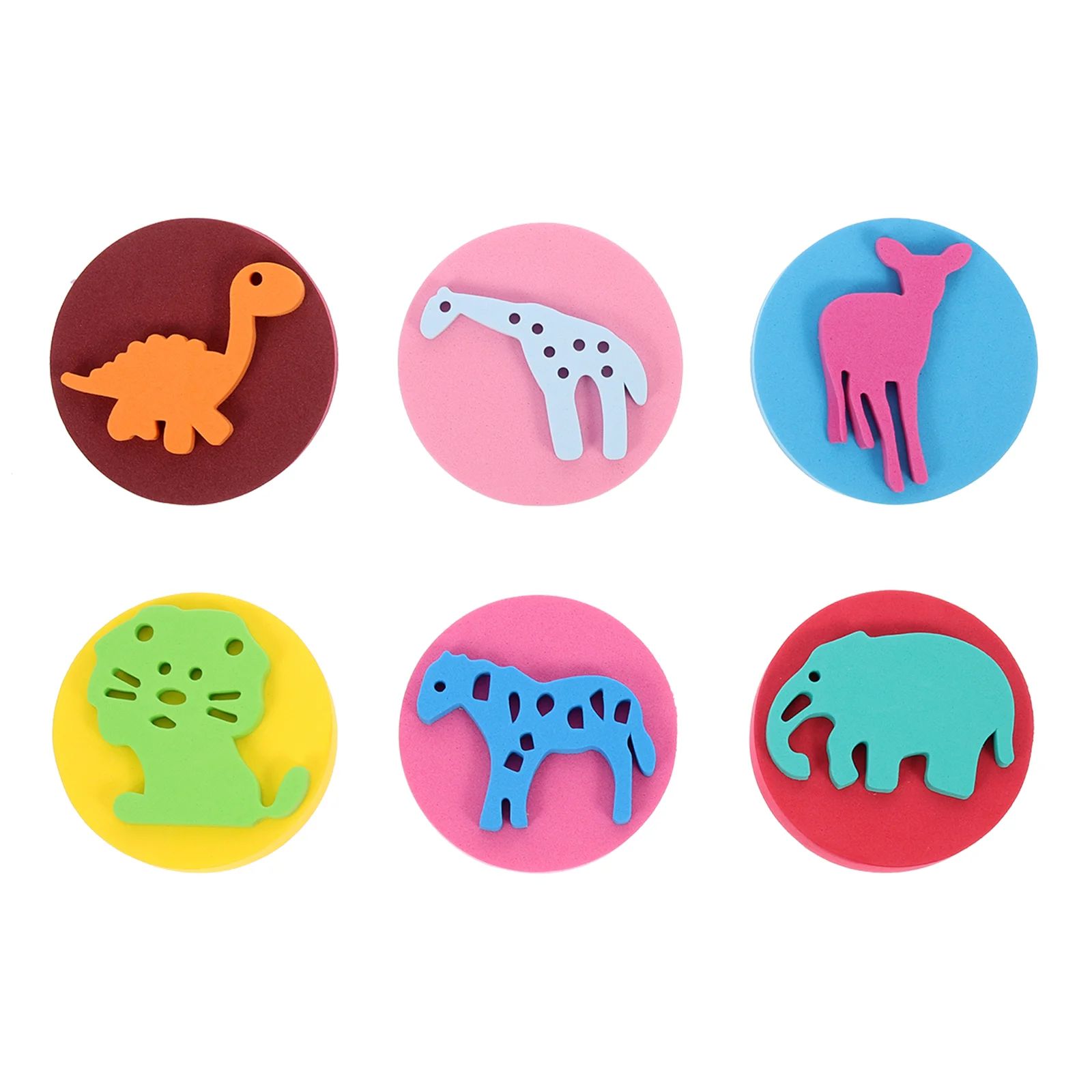

6 Pcs Eva Sponge Seal Kids Crafts Cartoon Painting Stamp Set Miniature Seals Blocks DIY Child Sponges