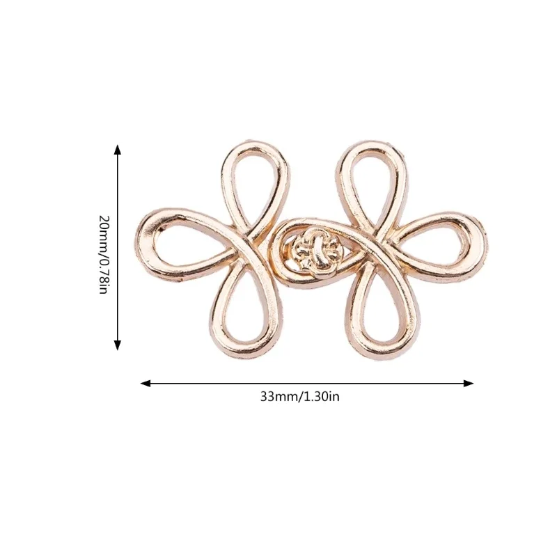 1Pair Jeans Fitness Pin Brooch for Women Girl Pants Waist Clip Waist Tighten Buckle Clovers Decorative Clasp Pin