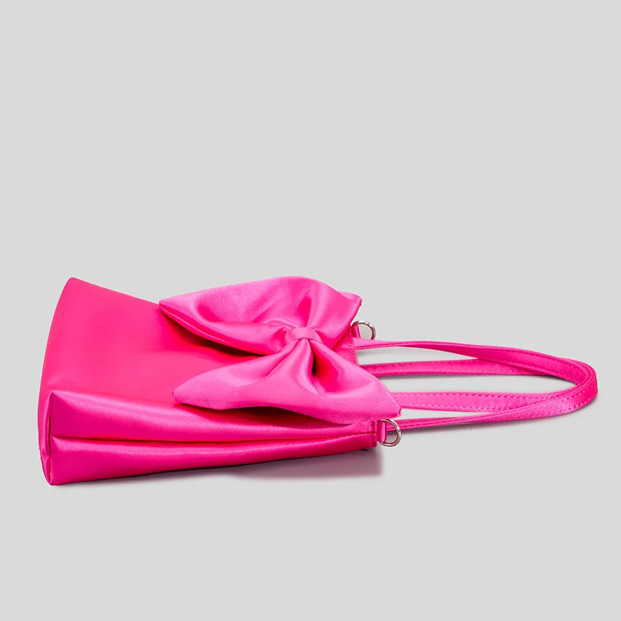 Women Satin Bow Crossbody Shoulder Bag