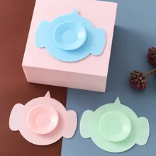 

Baby Tableware Anti-tipping Double-sided Strong Suction Suction Cup Tableware Fixed Bowl Sticker Silicone Non-slip Mat
