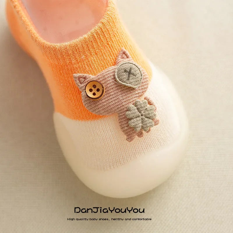 Unisex děťátko dívčí chlapci roztomilá kreslený protiskluzový bavlna batole podlaha ponožky živočich střih první chodítko boty pro novorozenci 1-4 let