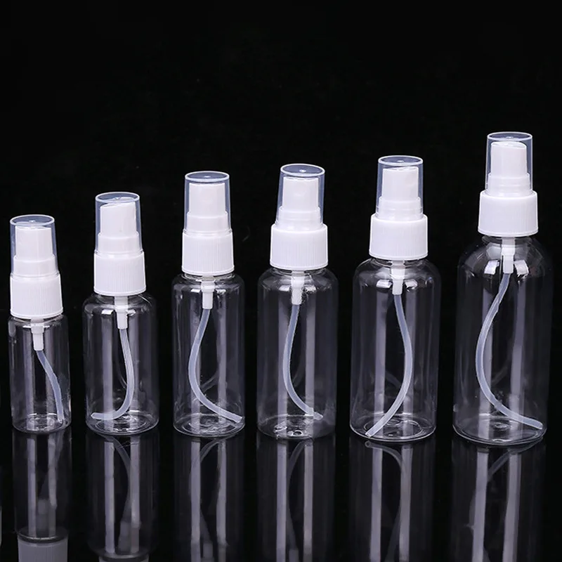 30pcs Portable Transparent Plastic Empty Spray Bottle Refillable Bottles 10ml/20ml/30ml/50ml/100ml PET Cosmetic Clear Containers 10pcs 15ml 20ml clear glass empty perfume bottles atomizer spray refillable bottle spray scent case with travel size portable