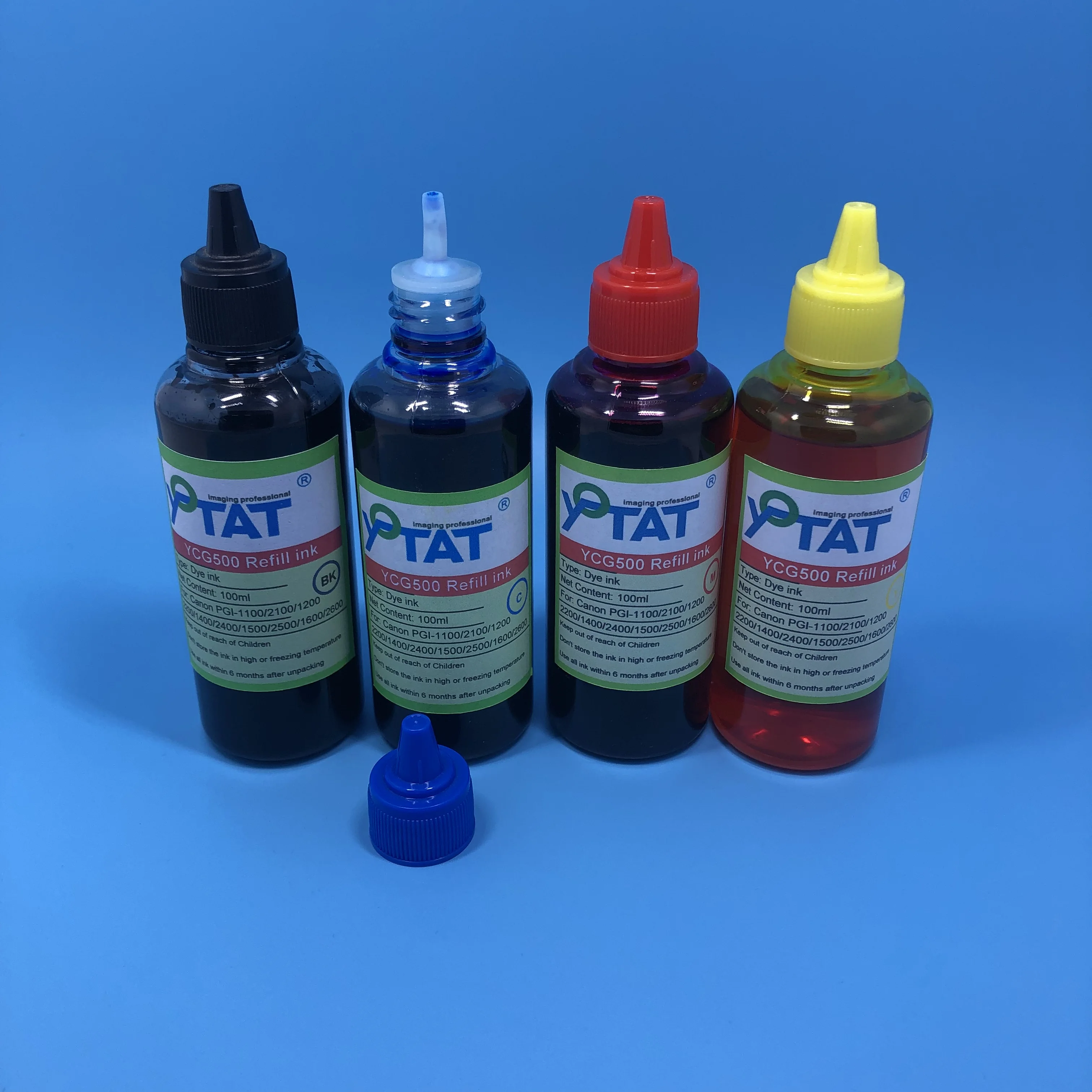 

4×100ml Dye Ink Refill Ink for Canon PGI-1100 PGI-1200 PGI-1400 PGI-1500 PGI-2400 PGI-1600 PGI-2600 PGI-2700 PGI-2800 PGI-2900