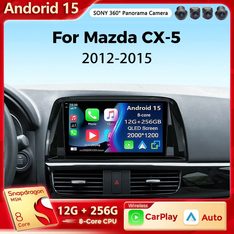 Android 15搭載のマツダCX5 CX-5（2012、2013、2014、2015）用カー