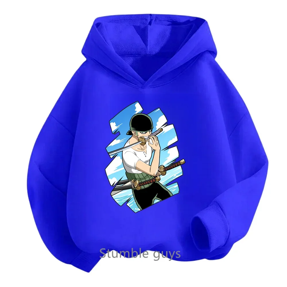 thumbnail image 1 of Ropa para niños, sudadera de una pieza para niños, ropa para niñas, primavera y otoño, sudadera con dibujos animados de Anime Luffy Zoro, traje para adolescentes, camisetas con capucha de Sonic, 1 of 5