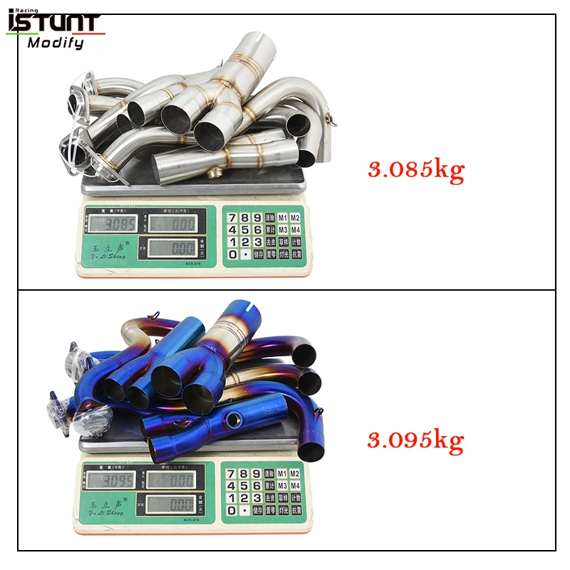 Full System Motorcycle Exhaust Escape Moto For Kawasaki ZX6R 636 2009 - 2022 stainless steel Modify Connect Front Mid Link Pipe - Image 3