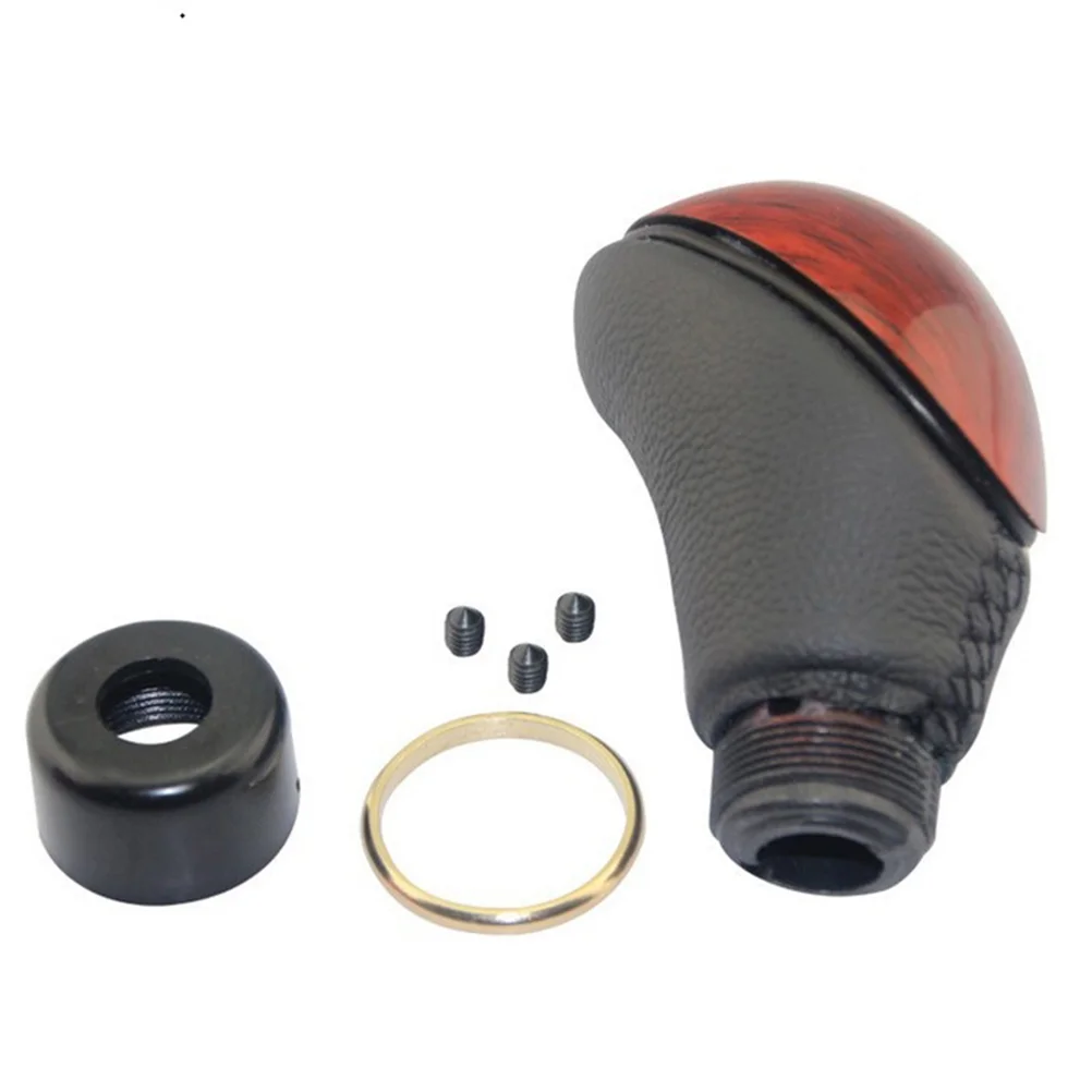 

Universal Knob Artificial Peach Wooden 5 Car Manual Knob Shifter Lever Stick Adapter for (Random Color)