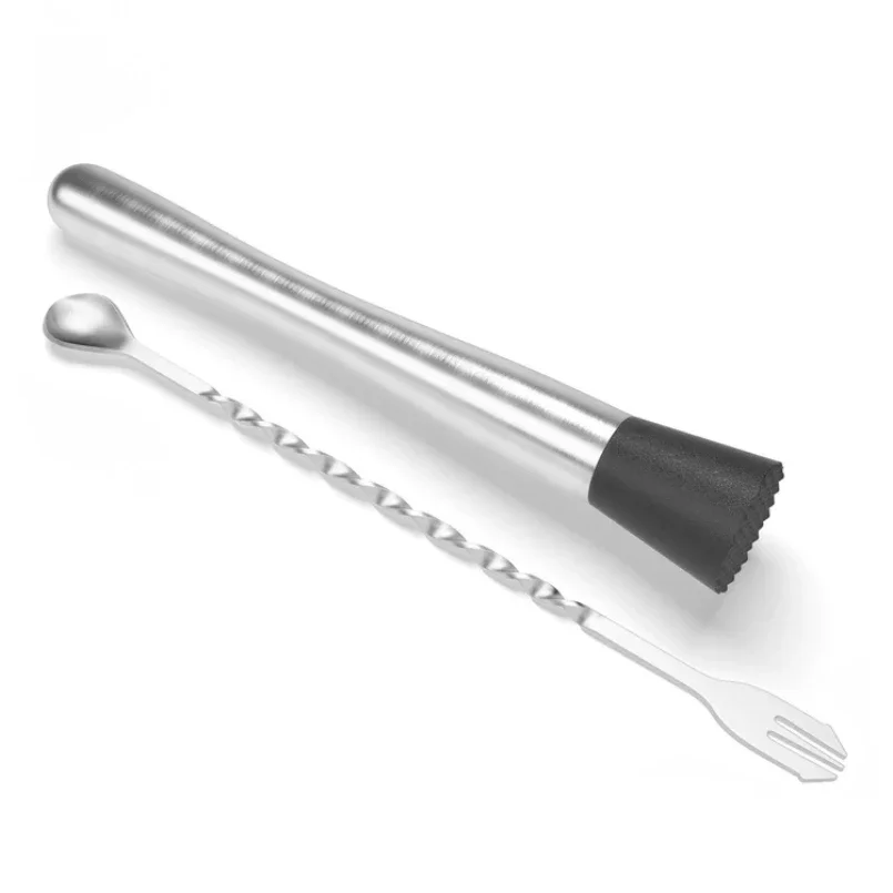 Spill Stop Stainless Steel Bar Tool Pound Lemon Juice Ice Drink Cocktail Muddler Bar Cocktail Stirrer