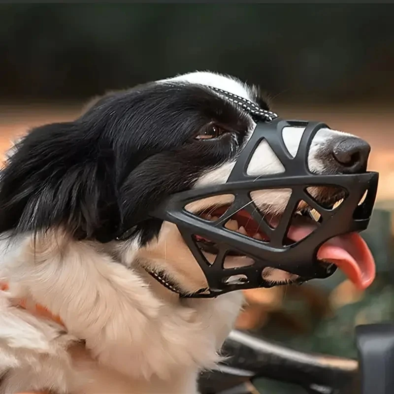Breathable Bite-proof Dog Mouth Cover Adjustable to Prevent Barking and Eating