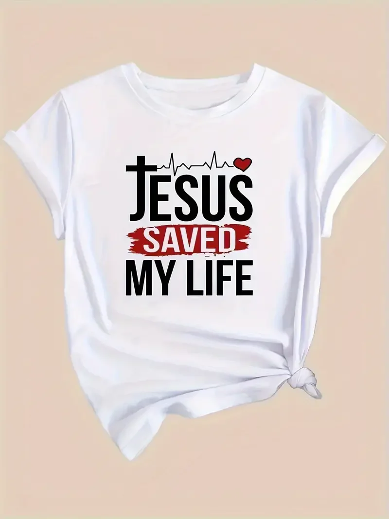 

English Letter Love Women's T-shirt Summer Fashion Short sleeved T-shirt Top Printed O-neck Casual T-shirt Women's Clothing