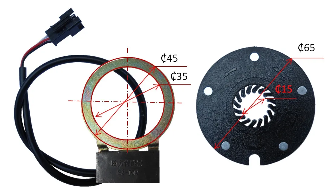 

Electric Bicycle Pedal Assist Sensor Voltage Type Sensor Mountain Bike Lithium Trolley PAS System