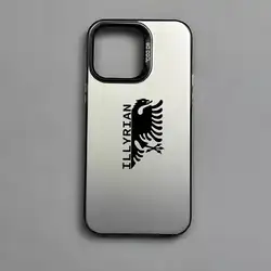 Albania Flag Eagle Logo Multicolor Matte Laser Metallic Aurora Phone Case - iPhone 15 Pro Max (Z1)
