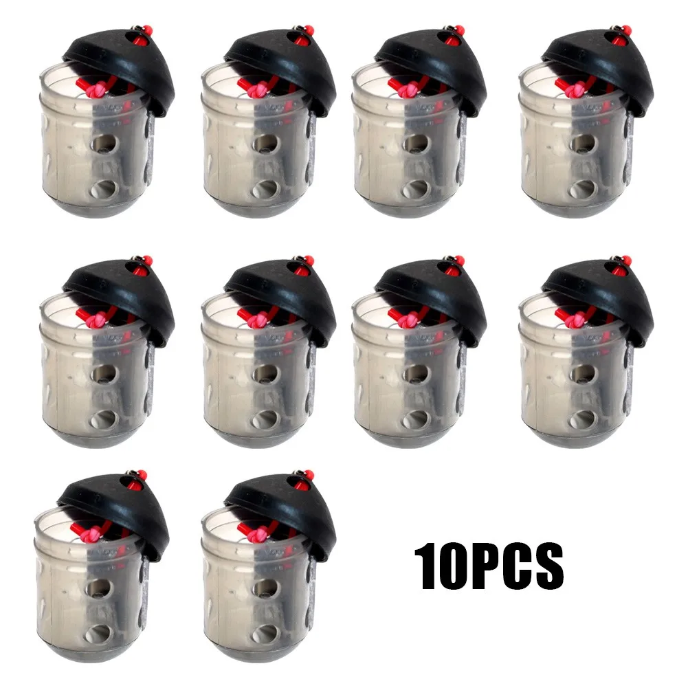 1/10PCS Kappe Schwimmen Feeder Für Made Grundfutter Angeln Zubehör Outdoor Karpfen Angeln Tackle-Tool Wels Feeder Korb – Detail 5
