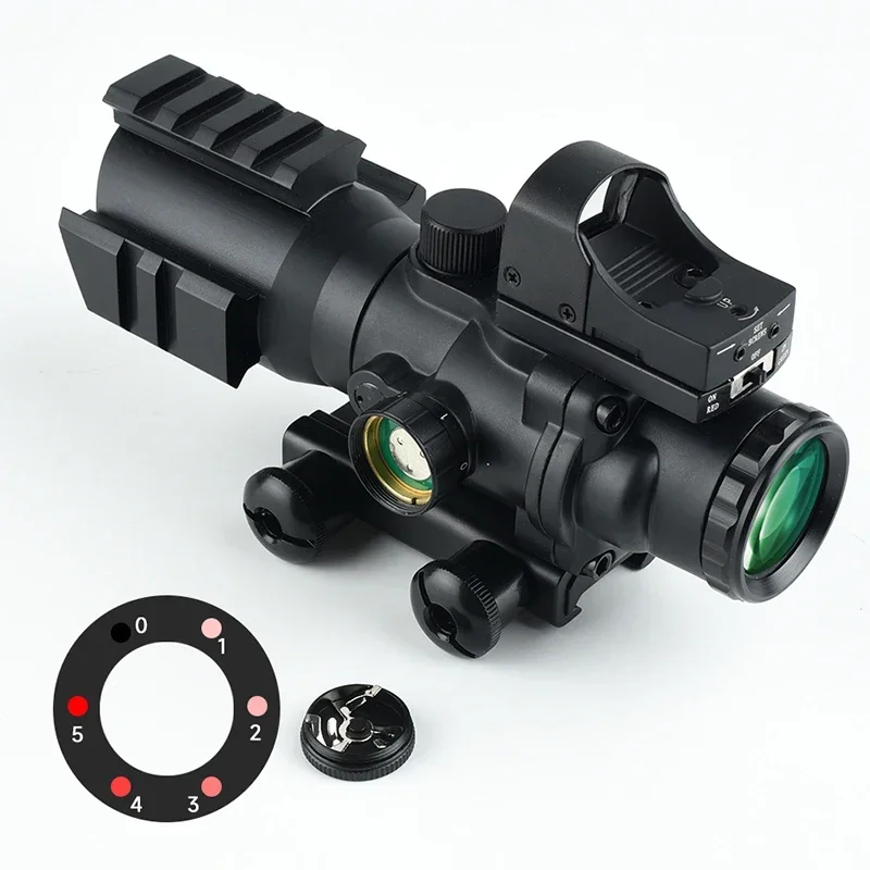 

Tactical 4x32 and HD107 Red Dot Optics Compact Scope Hunting Accessories Reflex Riflescope Sight Sniper Fit 20mm Weaver Rail