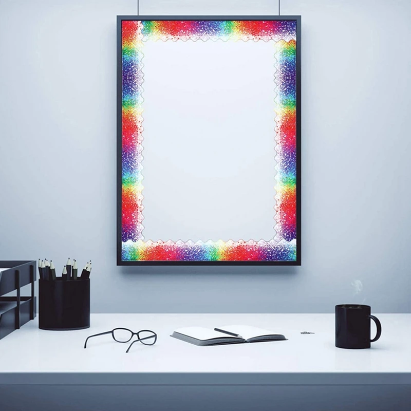 1 Roll Bulletin Board Border Sticker Bulletin Borders Stickers Border Trim New For Classroom Black Board Decor 65.6Ft