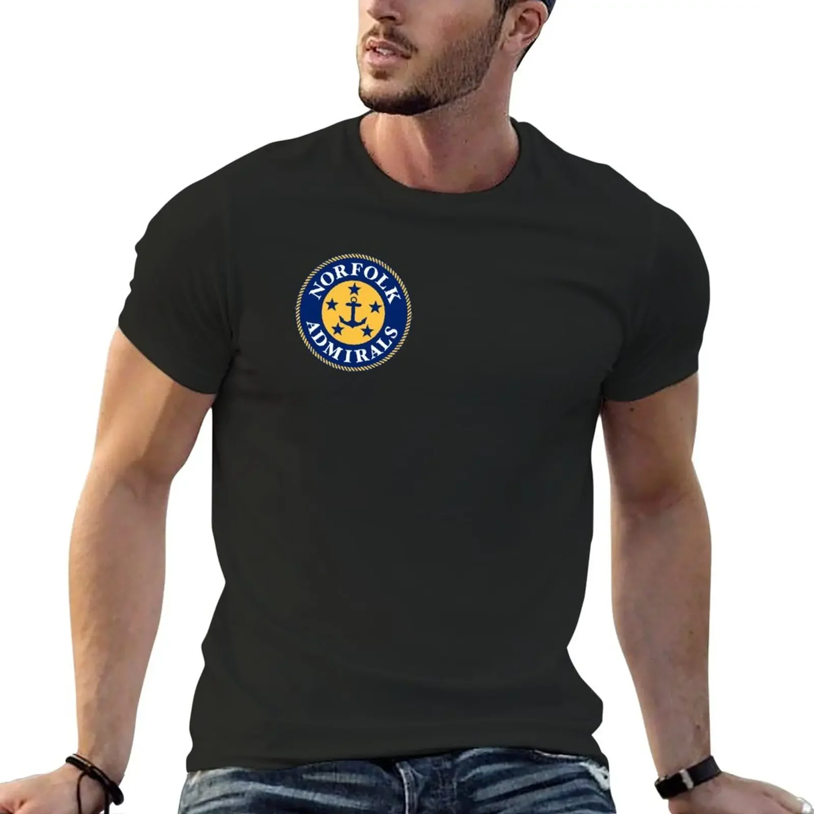 

Norfolk Admirals T-Shirt summer tops for a boy mens graphic t-shirts funny