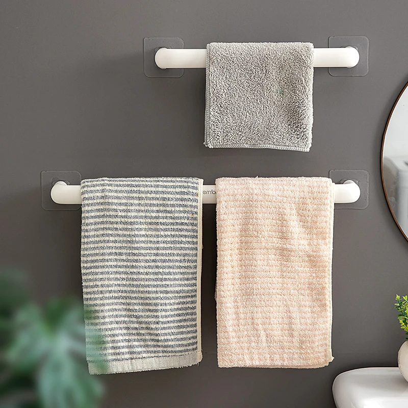 Towel Bar Wall-mounted Bathroom Towel Organizer Storage Rack Does Not Take Up Space Towels Rack for Bathroom Accessories