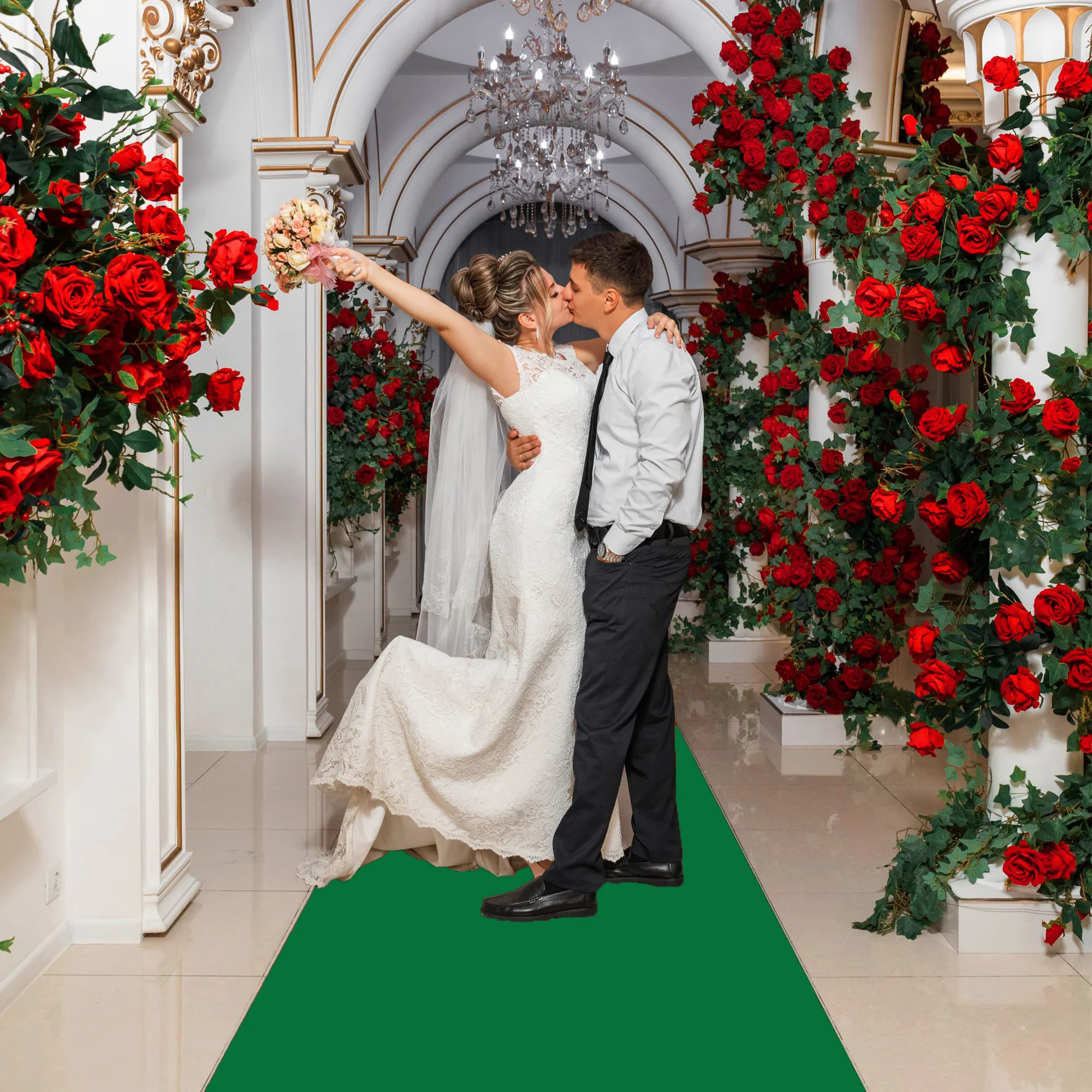Wedding Carpet Non slip Wedding White Red Ceremony Evening Stage