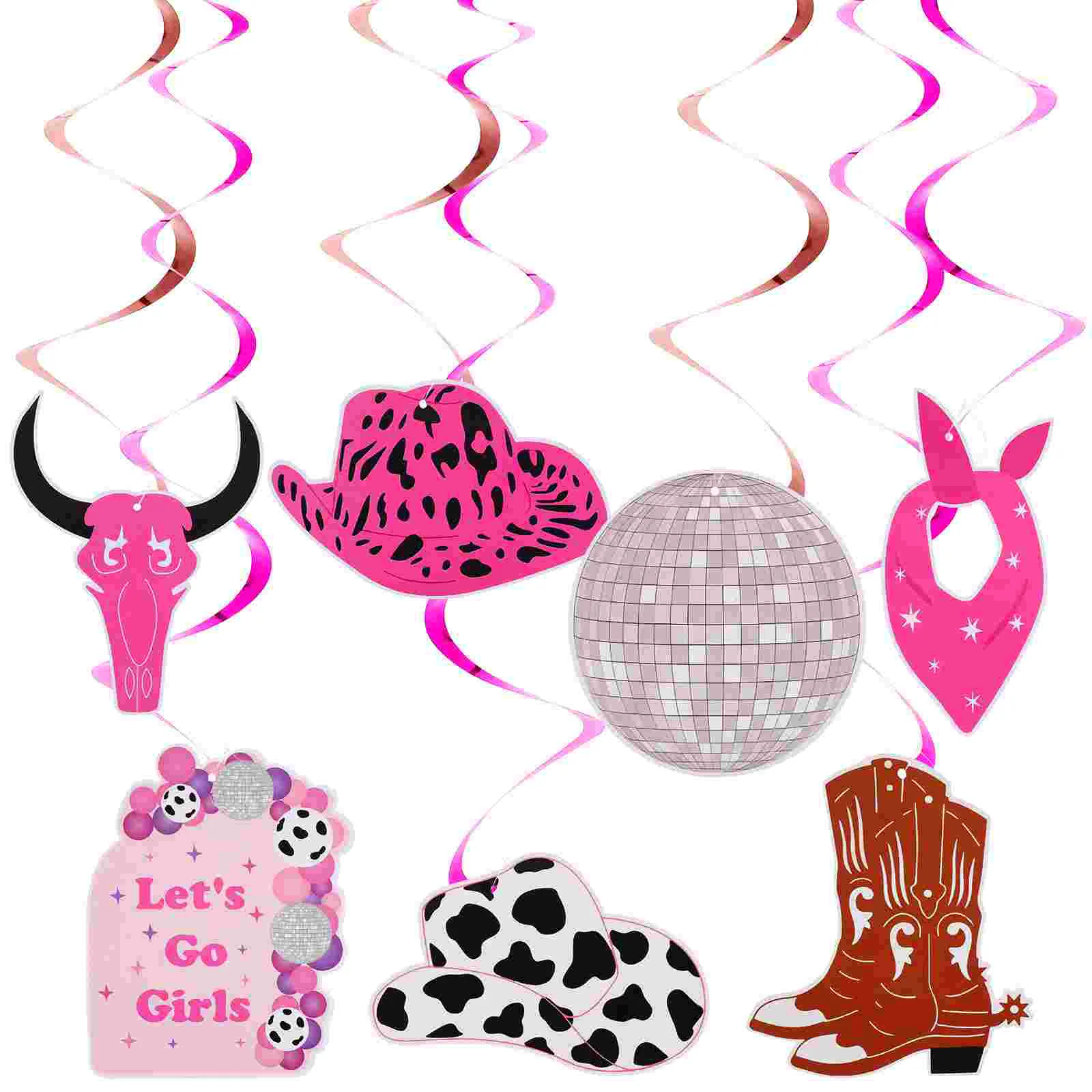 

Decorations Cowgirl Party Christmas Bachelorette Supplies Paper Indoor Hanging Swirl