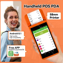 Android 8.1 POS PDA con TF Card 128G 58mm stampante termica per ricevute stampante per banconote APP senza fili Mobile tutto in un unico dispositivo