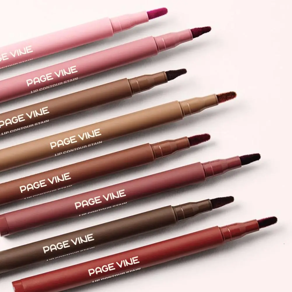 Wasserdichter, mattierter Lipliner-Stift, roter Konturtönungs-Lippenstift, langlebig, antihaftbeschichtet, feuchtigkeitsspendendes Lippen-Make-up, 8 Farben, Samt – Detail 1
