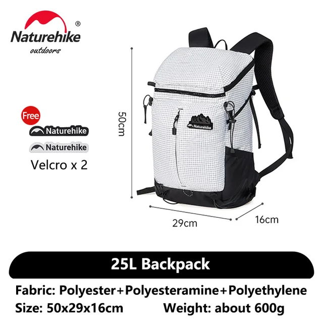 Naturehike Helium Series 25L Outdoor Hiking Mountaineering Backpack Large Capacity Shoulder Bag Casual Commuter Backpacks 6