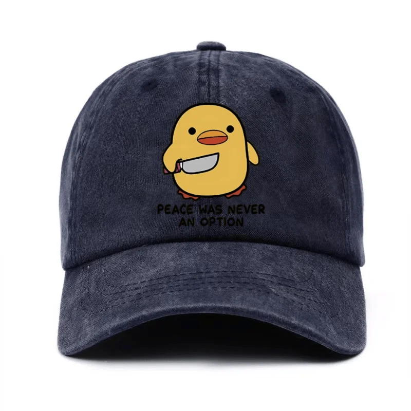 Yellow Duck Print Unisex Baseball Hat – Adjustable, Lightweight, and Comfortable for Travel and Sun Protection