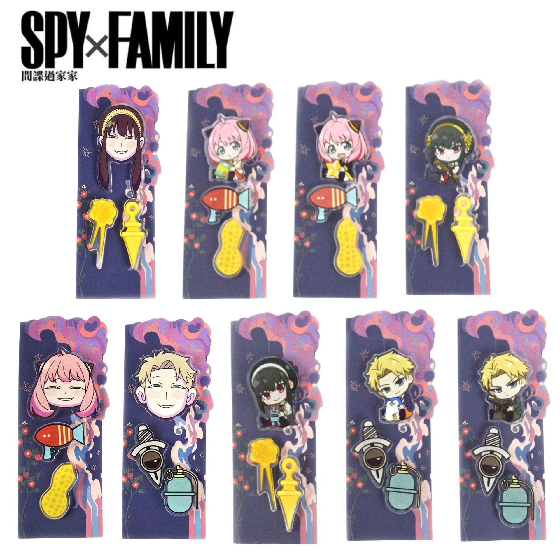 

20Pcs/Lot New SPY X FAMILY Anime Acrylic Brooch Sets Yor Forger Twilight Figure Badge Lapel Pins Bag Hat Accessories Wholesale