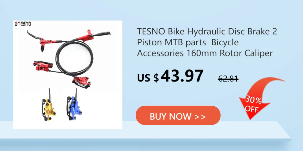 Description Picture 4 of itemTESNO EBike Hydraulic Disc Brake 2 Piston Scooter parts  Bicycle Accessories 160mm Rotor Caliper Front Rear 850mm1700mm oil  Set
