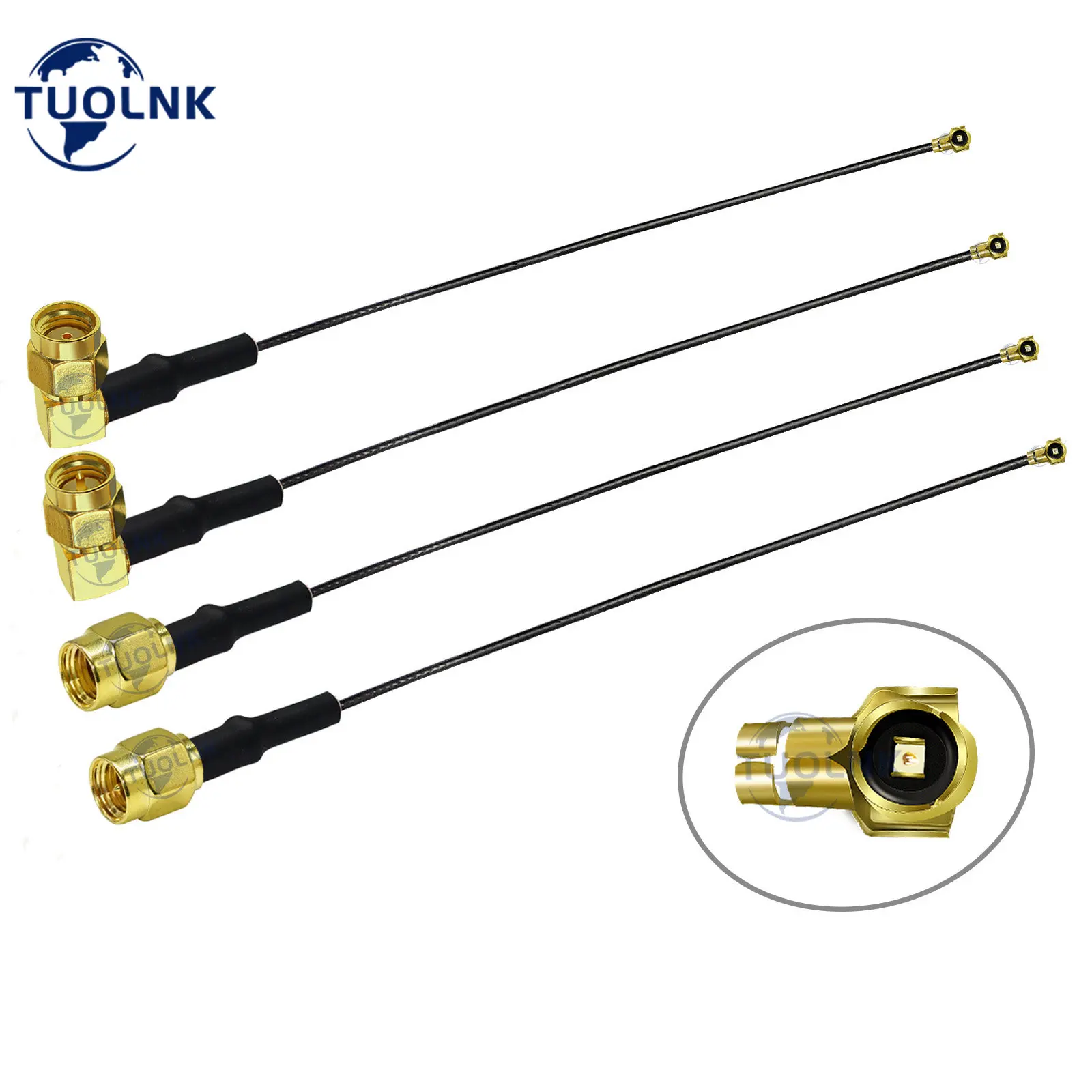 

SMA Male to U.fl IPX Extension Cable SMA Male Connector Bulkhead to IPEX MHF4 WiFi Antenna 0.81mm IPX SMA Pigtail Cable