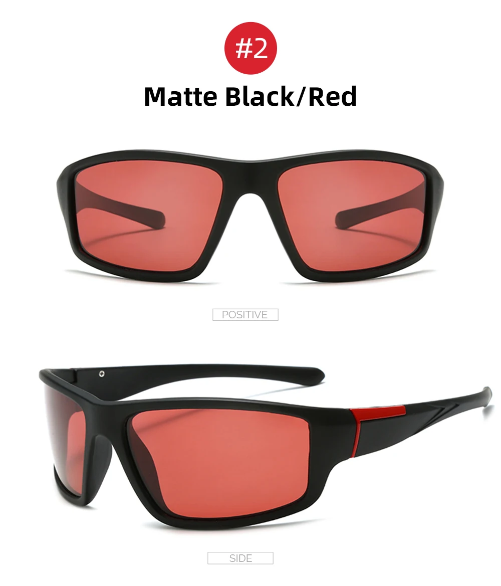 Fishing Sunglasses - Red Polarized TAC Goggles for Men  Women