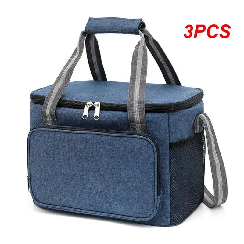 

3PCS Insulation Bags Neutral Insulation Bag Portable Lunch Bag Cationic Oxford Cloth Lunch Bag Waterproof Ice Bag Picnic Bag