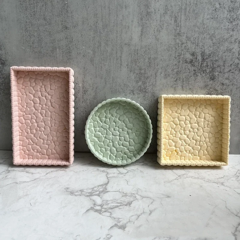 Diamond Crystal Tray Clay Silicone Mold DIY Handmade Craft Art Jewelry Storage Plates Cement Concrete Silica Molds For Organizer polymer clay tools pottery tools clay sculpting tools pottery sculpting tools clay craft tool