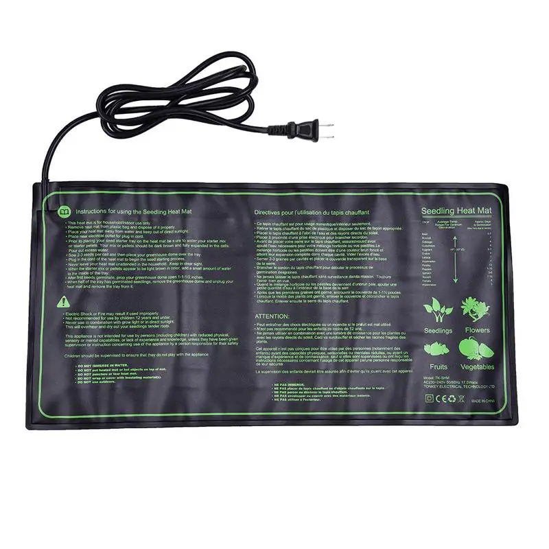 

New Nursery Seedling Heat Mat Plant Seed Germination Propagation Clone Pad Waterproof Garden Supplies US UK EU AU Plug