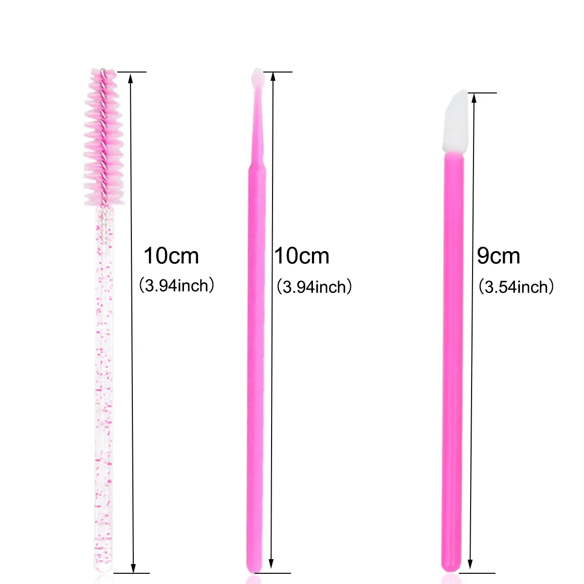 200Pcs 일회용 속눈썹 브러쉬 래쉬 확장 마스카라 완드 스풀리 도구 세트 립스틱 립 글로스 브러쉬 메이크업 애플리케이터