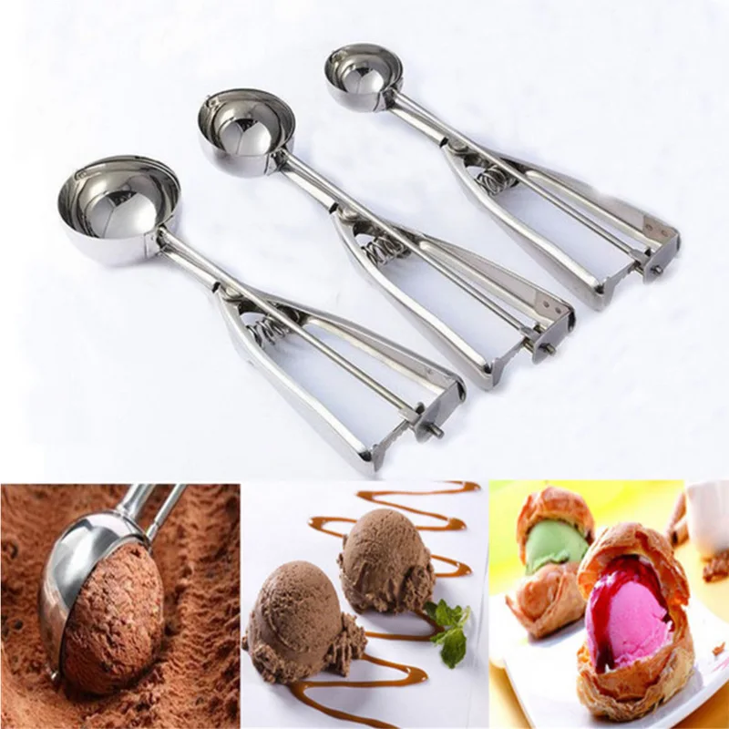 Multi-style Stainless Steel Ice Cream Scoop Ball Digger Handmade Ice Cube Mold Easy Demoulding Kitchen Accessories ice tray mold ice cream scoop ice cube scoop