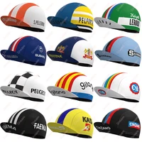 Retro Cycling Caps for Men and Women 12 Styles Black Series, Quick Dry Breathable, Absorb Sweat, Breathable, Sports, Bicycle Hat 1