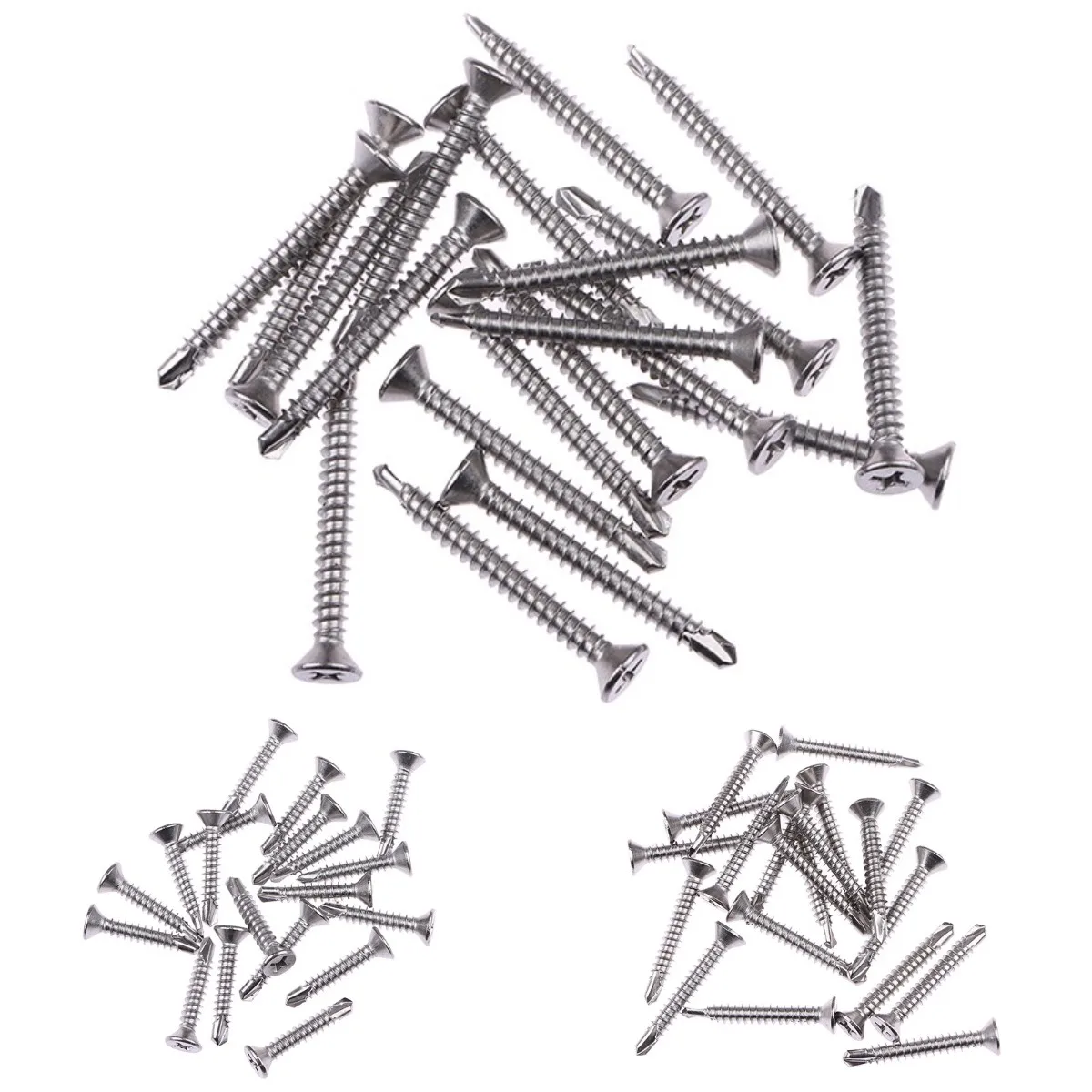 

20PCS 410 Stainless Steel Self Tapping Screws M3.5 M4.2 M4.8 M5.5 Flat Head Self Drilling Screw Hardware