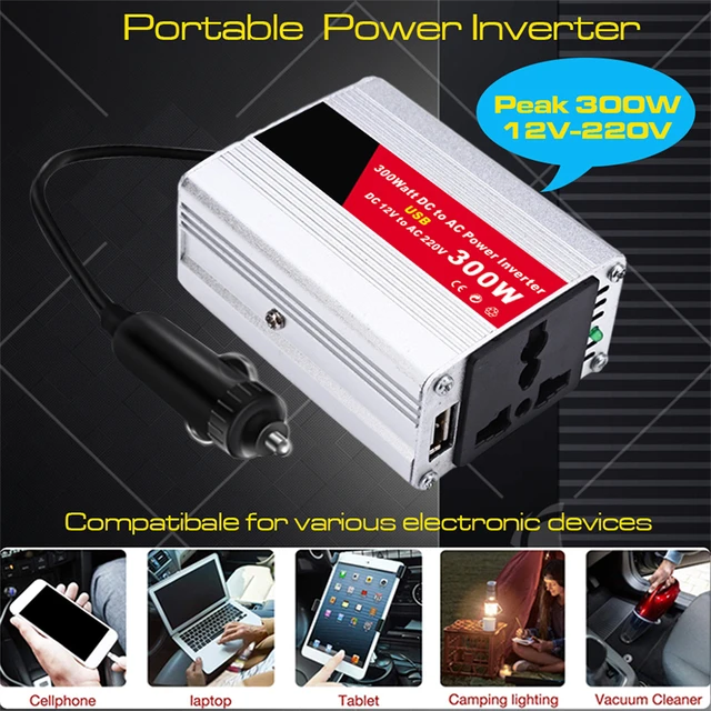 Conversor Inversor De Corriente 12v A 220v X 200w Para Auto