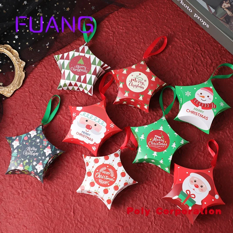 Benutzer definierte hochwertige kreative Weihnachten Candy Box benutzer definierte Weihnachten Geschenk box Star Candy Geschenk verpackung für kleine Unternehmen