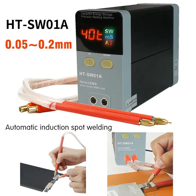 HT-SW01A 11.6KW Heltec Battery spot welder for 18650/21700/32700 button battery point welding machine 0.05-0.2MM 3