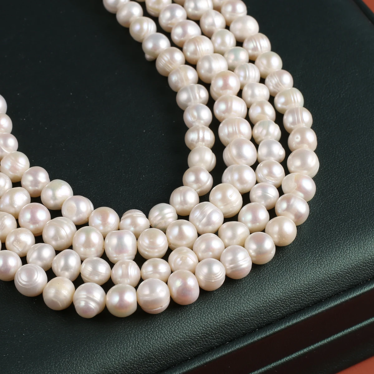 Natural Pearl Punch Bead Plump And Bursting Shape Elegant Appearance For DIY Jewelry Making Handmade Bracelet Necklace
