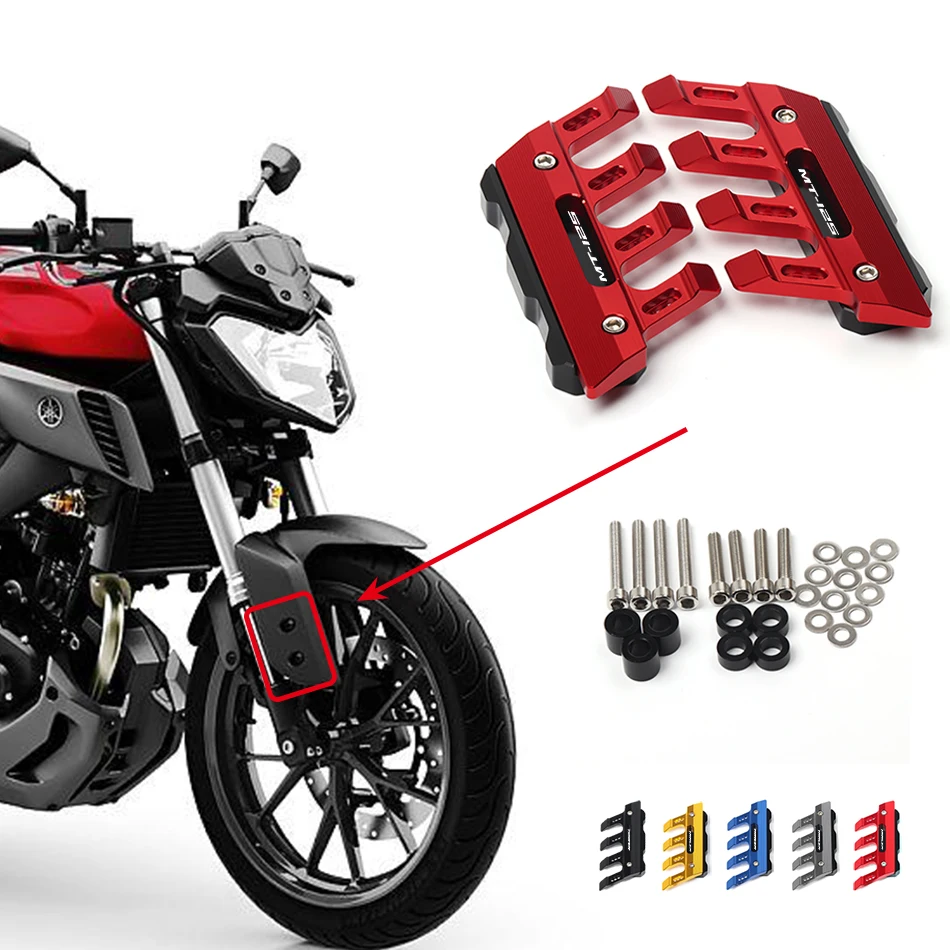 

For Yamaha MT-125 mt125 CNC Aluminum Motorcycle Mudguard Mount Shock Protector Front Fender Anti-fall Slider Accessories